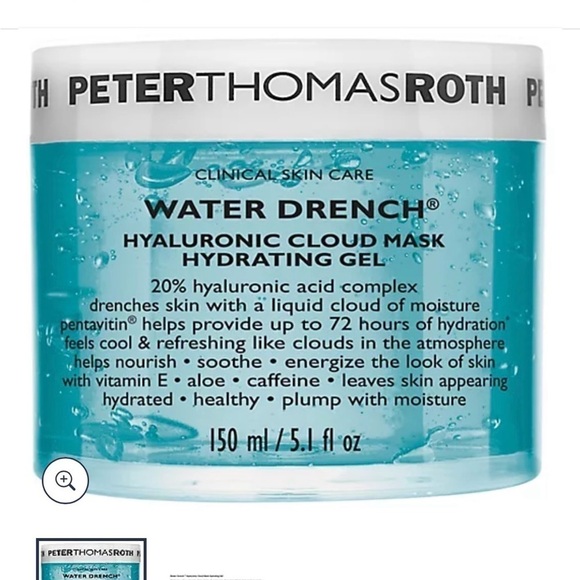 Peter Thomas Roth 5.1-fl oz Water Drench Hyaluronic Cloud Mask Hydrating Gel NEW - Picture 13 of 16